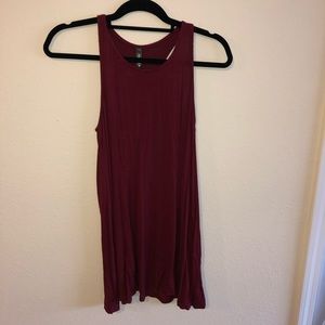Basic red tank top dress